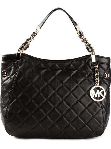 michael kors black quilted tote|michael kors canvas tote.